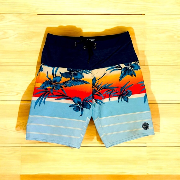 O’Neill Hyperfreak Heist Board Shorts Men Size 29 Surf Swim Trunks Stretch Lake - Picture 1 of 4